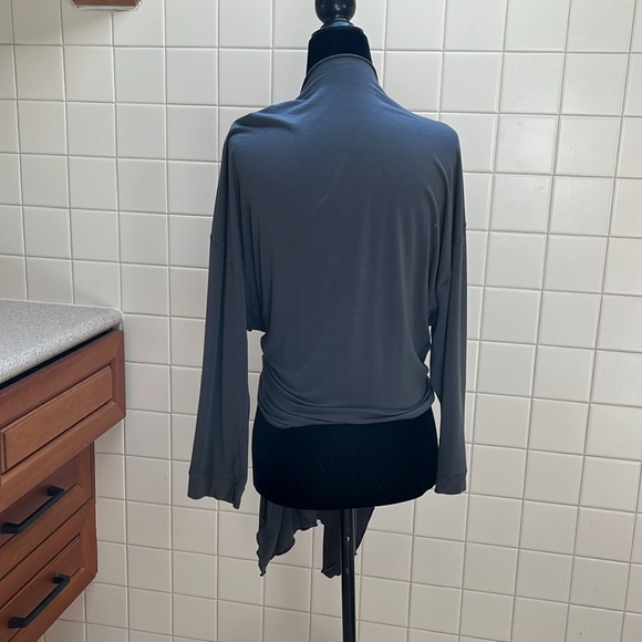Dark gray wrap top - Picture 3 of 8